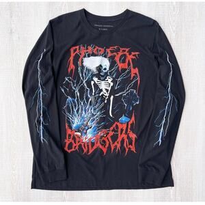 RARE Phoebe Bridgers Skeleton Lightning Metal Long Sleeve M